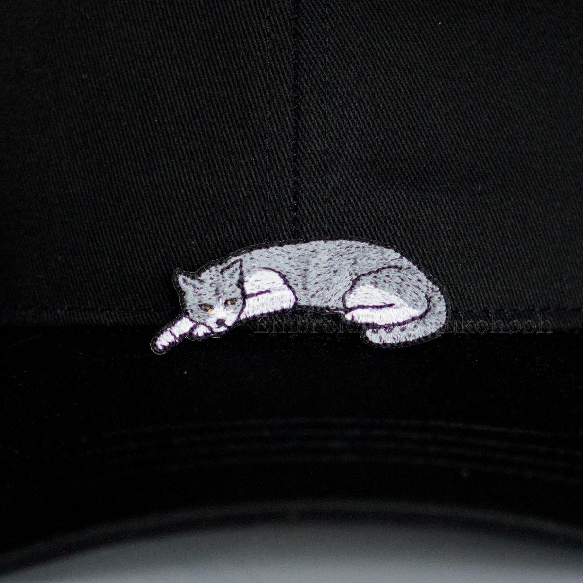 陽だまりのハチワレ　猫　はちわれ　刺繍　ワッペン　刺繍ワッペン | 5枚目