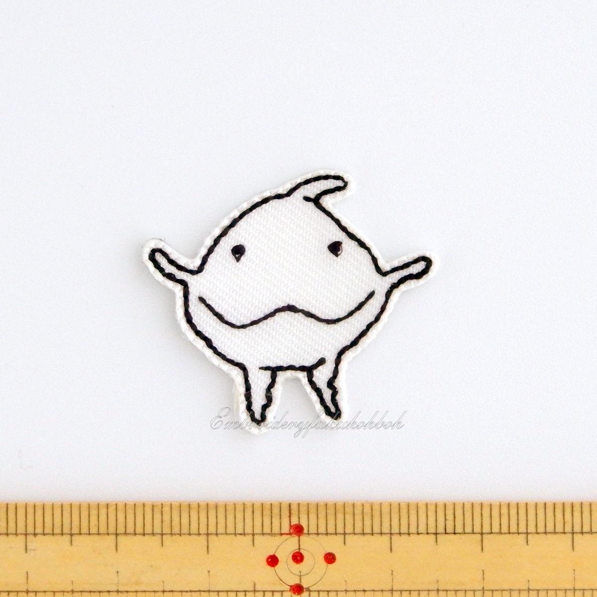 スネイルフィッシュ3匹セット シンカイクサウオ　刺繍ワッペン　深海魚 | 2枚目