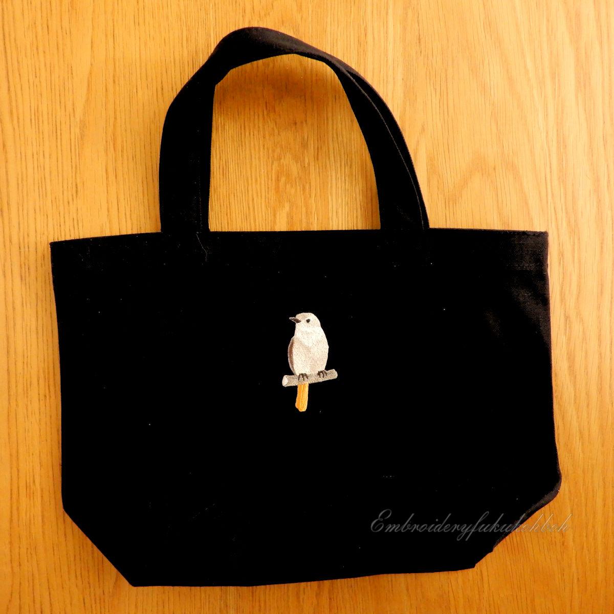 ジョウビタキ　メス　刺繍ワッペン　尉鶲　常鶲　小鳥　渡り鳥　ジョビコ | 5枚目