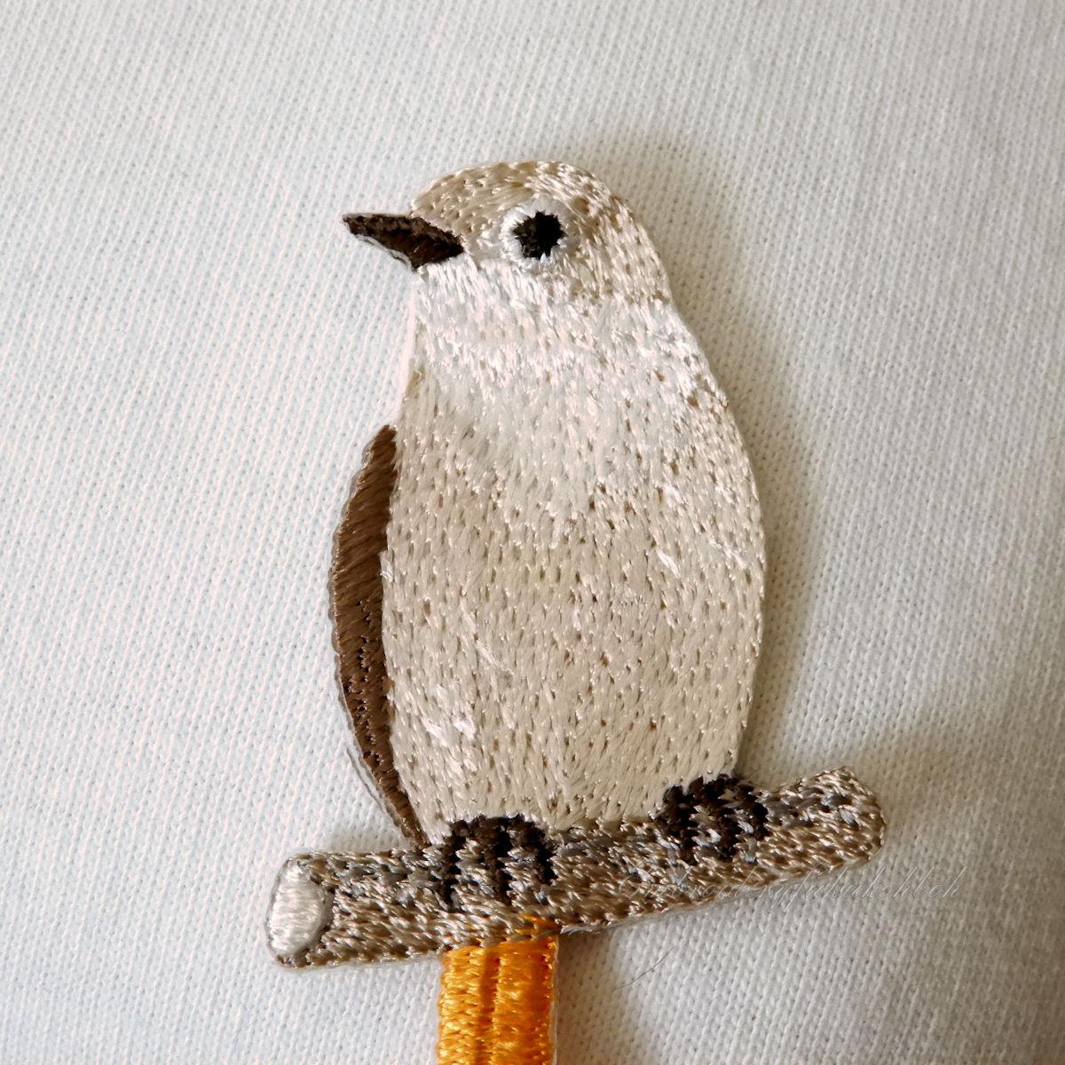 ジョウビタキ　メス　刺繍ワッペン　尉鶲　常鶲　小鳥　渡り鳥　ジョビコ | 7枚目