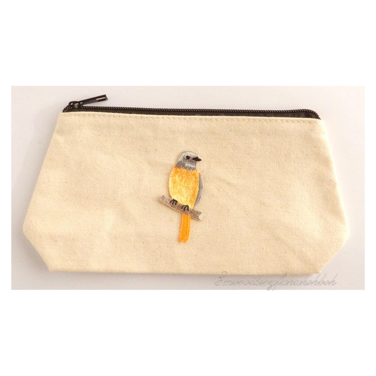 ジョウビタキ　オス　刺繍ワッペン　尉鶲　常鶲　小鳥　渡り鳥 | 8枚目