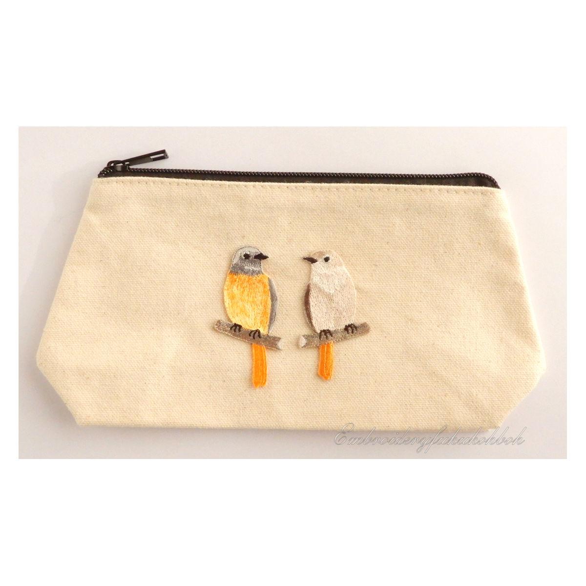 ジョウビタキ　オス　刺繍ワッペン　尉鶲　常鶲　小鳥　渡り鳥 | 9枚目